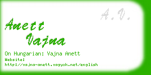 anett vajna business card